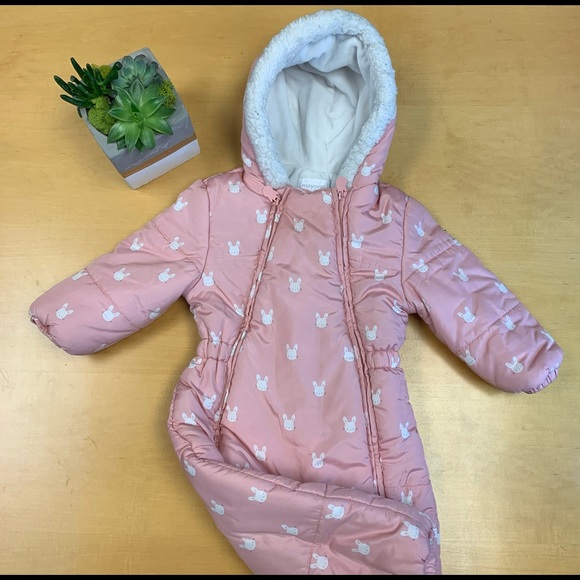 Mayoral designer bunny snowsuit with booties and mitts (12 Months) - Picture 1 of 6